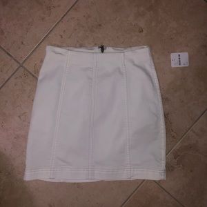 Free people white mini skirt